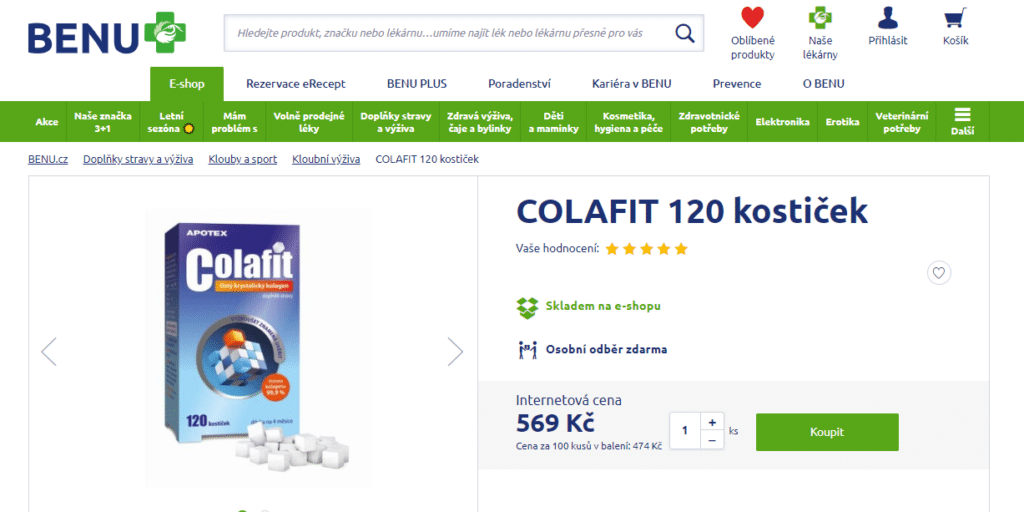 colafit na klouby recenze